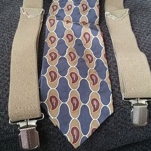 Peerless Man designer tie $48 + free suspenders